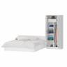Кровать белая двуспальная 1800 со шкафом для одежды 2-х створчатым Стандарт цвет белый Кровать белая двуспальная 1800 со шкафом для одежды 2-х створчатым Стандарт цвет белый